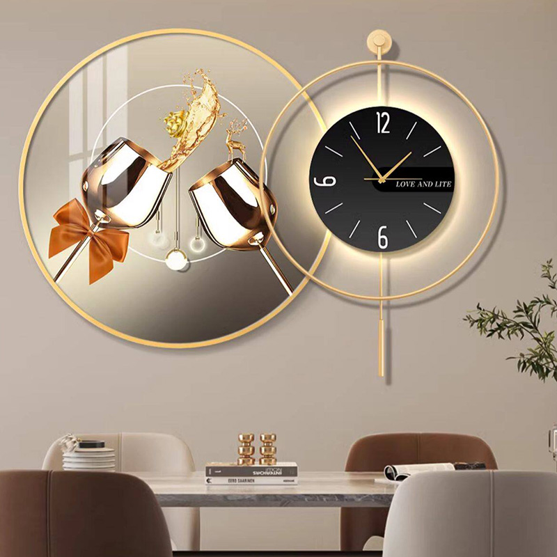 Interior Design Vintage Modern - Led Art Mural Wandhorloge Luxe Vintage