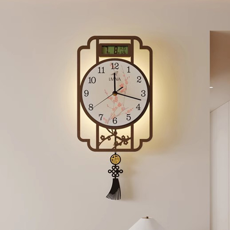 Interior Design Vintage Modern - Digitale luxe wandklokken woonkamer vintage interieur