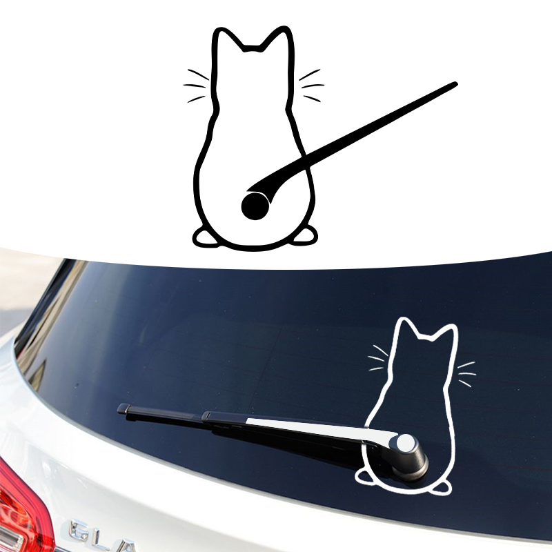 Interior Design Style Quiz - Auto-interieurstickers Kunstontwerp Leuke Kat Autostickers Raam