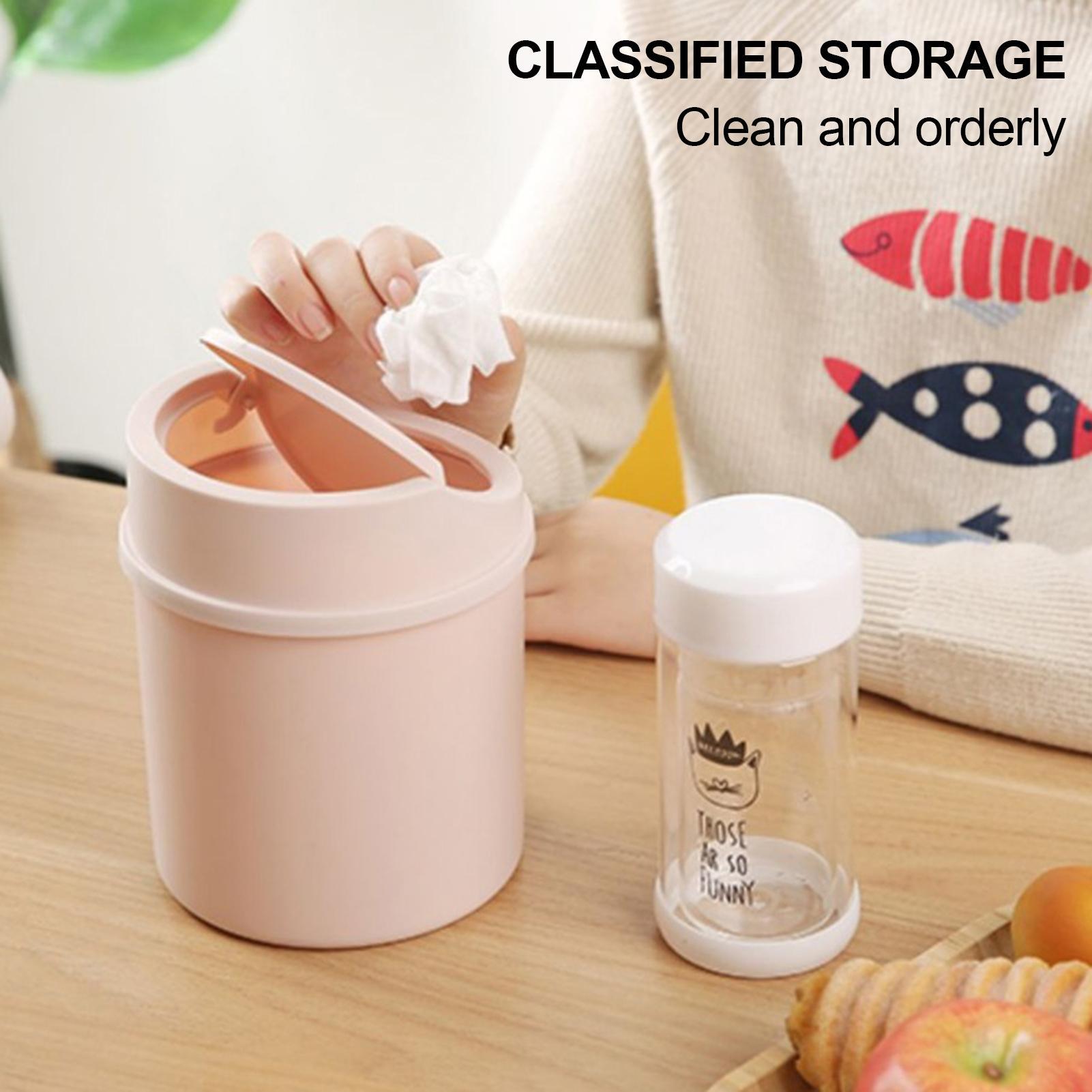 Interior Design Your Home - 1pc Mini Plastic Desktop Prullenbak Met