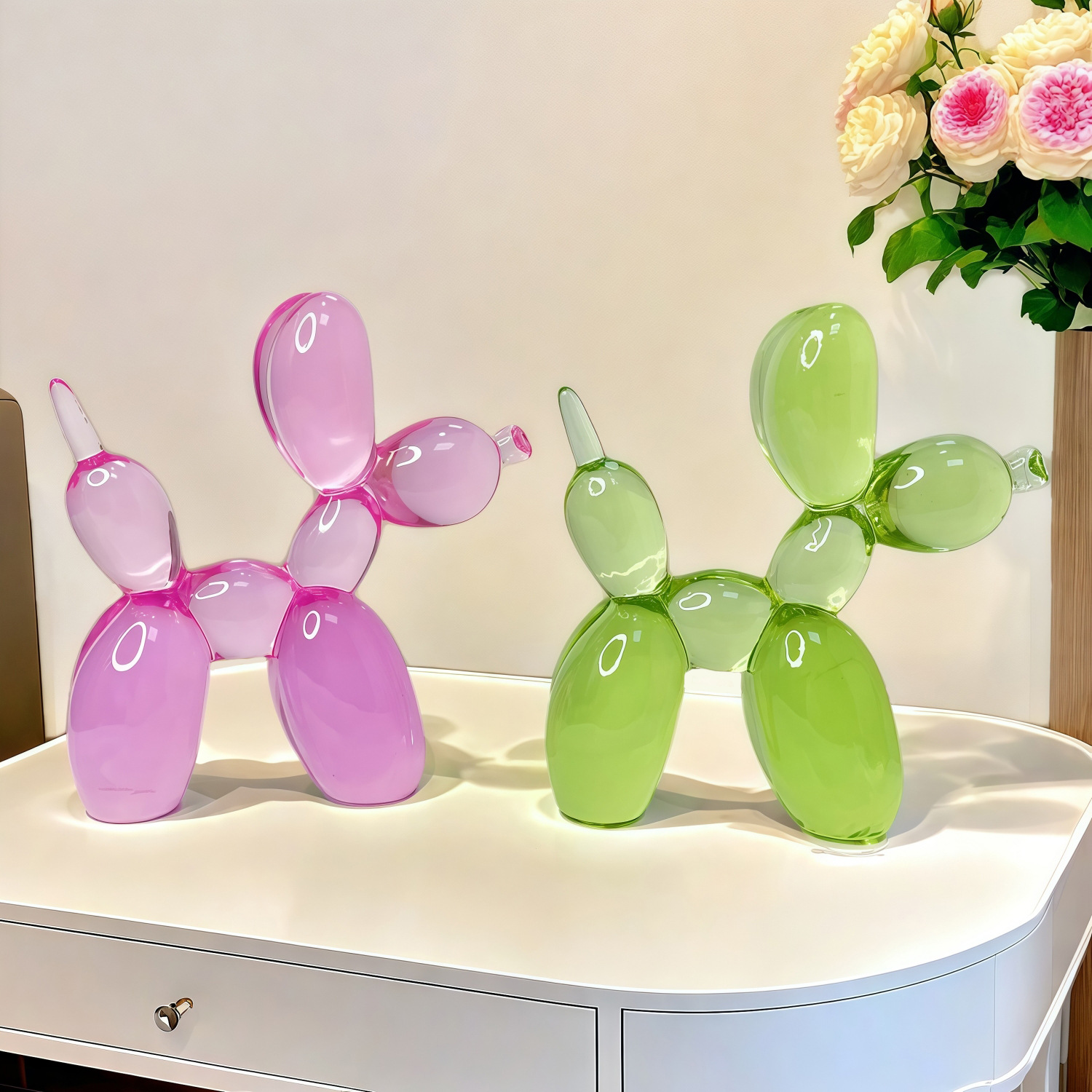Interior Design Apartment - Creatieve transparante ballonhond figuur decoratie huis