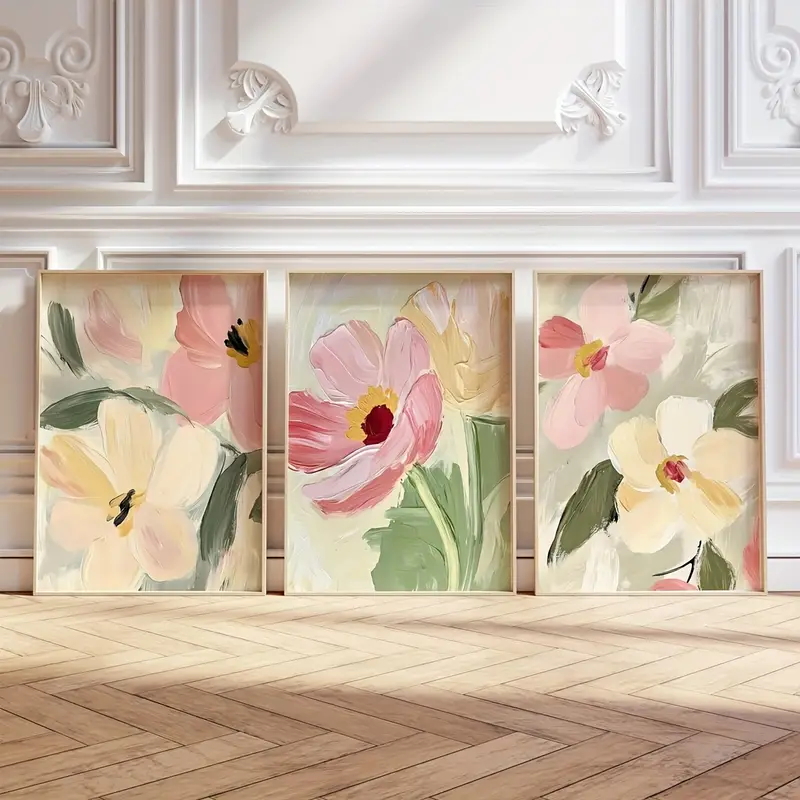 3 stks/set Pastel Bloemen Canv - Abstract Canvas Set recensie en prijs