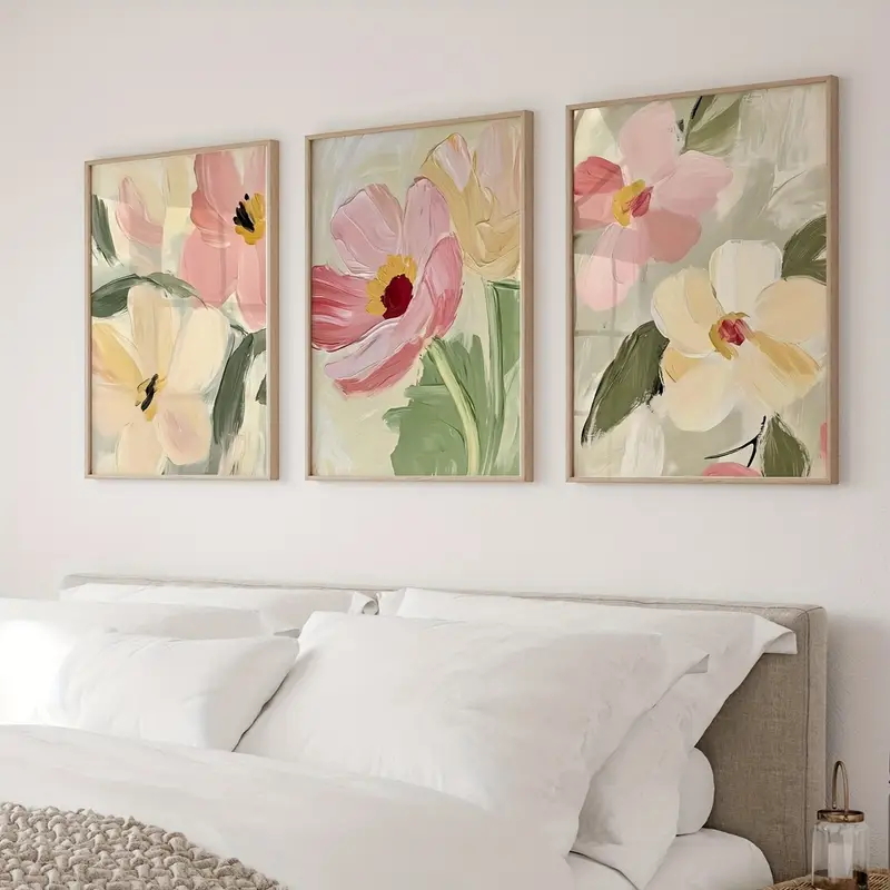3 stks/set Pastel Bloemen Canv - Abstract Canvas Set recensie en prijs